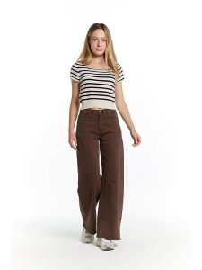 Tamba Dżinsy - Flared fit - w kolorze brązowym rozmiar: 40. Brązowe jeansy Tamba, bez wzorów, z podwyższonym stanem. Za 161,73 zł.