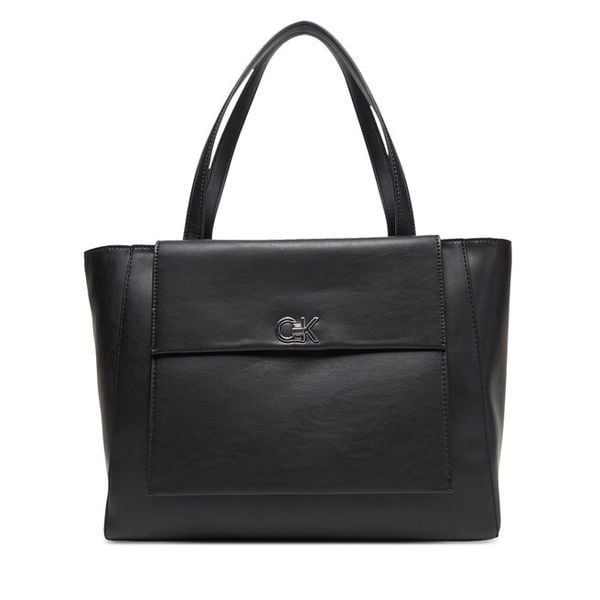Torebka Calvin Klein. Czarne shopper bag Calvin Klein, bez wzorów, bez dodatków. Za 469,99 zł.