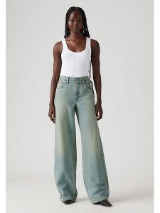 Levi's Dżinsy - Comfort fit - w kolorze błękitnym rozmiar: W26/L29. Niebieskie jeansy Levi's®, z aplikacjami, z tkaniny, z podwyższonym stanem. Za 259,74 zł.