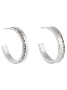 Calvin Klein Kolczyki 35000163 Srebrny. Szare kolczyki Calvin Klein, metalowe. Za 319,99 zł.