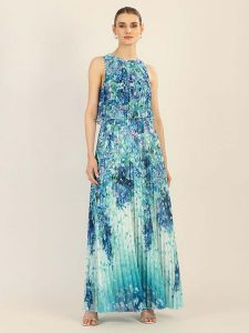 APART Sukienka w kolorze turkusowo-niebieskim rozmiar: 42. Niebieskie sukienki Apart, bez wzorów, bez kołnierzyka, bez ramiączek, maxi. Za 445,95 zł.
