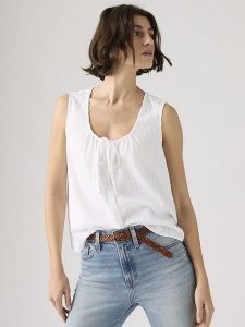 Levi's Top w kolorze białym rozmiar: S. Białe topy Levi's®, s, bez wzorów, bez kołnierzyka, bez ramiączek. Za 98,95 zł.