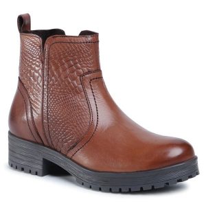 Botki Lasocki. Brązowe botki Lasocki, bez wzorów, bez obcasa, na płaskiej podeszwie, bez zapięcia. Za 102,99 zł.