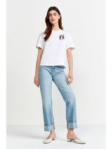 Rich & Royal Koszulka w kolorze białym rozmiar: L. Białe bluzki Rich & Royal, l, bez wzorów, z bawełny, bez kołnierzyka, bez ramiączek. Za 130,81 zł.