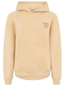 Zwillingsherz Bluza "Sunday Coffee Club" w kolorze beżowym rozmiar: S/M. Brązowe bluzy Zwillingsherz, m, bez wzorów, z kapturem. Za 169,95 zł.