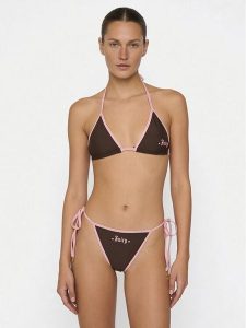 Juicy Couture Bikini Taihiti JCITS126201 Brązowy. Brązowe bikini Juicy Couture, bez wzorów, z syntetyku. Za 299,99 zł.