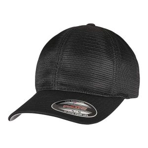 Czapka Z Daszkiem 360 Omnimesh. Czarne czapki FLEXFIT, bez wzorów. Za 73,99 zł.