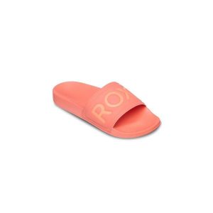 Klapki damskie SLIPPY II. Czerwone klapki Roxy, bez wzorów, z gumy, bez obcasa. Za 109,99 zł.