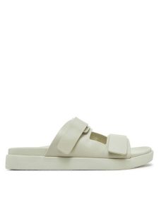 Calvin Klein Sandały HW0HW02489 Beżowy. Brązowe sandały Calvin Klein, bez wzorów, ze skóry, bez obcasa, na płaskiej podeszwie, bez zapięcia. Za 279,99 zł.