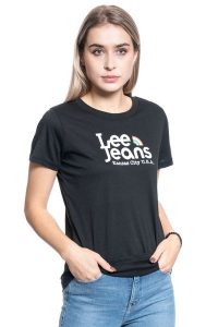 DAMSKI T-SHIRT LEE PRIDE TEE WASHED BLACK L40GWMJA 112108552. Czarne t-shirty Lee, l, bez wzorów, bez kołnierzyka, bez ramiączek. Za 69,99 zł.