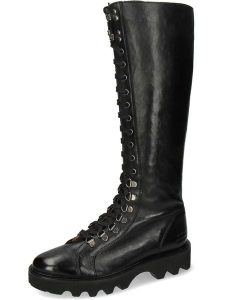 MELVIN & HAMILTON Skórzane kozaki "Selina 61" w kolorze czarnym rozmiar: 40. Czarne kozaki Melvin & Hamilton, na zimę, bez wzorów, bez obcasa, bez zapięcia. Za 774,45 zł.