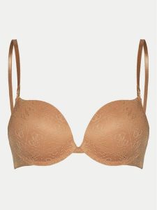Guess Biustonosz push-up O5RC12 KCLB0 Brązowy. Brązowe biustonosze Guess, z aplikacjami, z syntetyku. Za 129,99 zł.