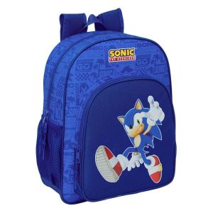 Plecak szkolny SONIC THE HEDGEHOG Poliester 300D. Niebieskie plecaki SONIC THE HEDGEHOG. Za 177,15 zł.