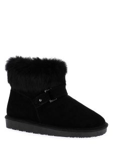 NICEBAY Skórzane botki zimowe "Hyle" w kolorze czarnym rozmiar: 38. Czarne botki NICEBAY, na zimę, bez wzorów, z materiału, przed kostkę, bez obcasa, bez zapięcia. Za 217,99 zł.