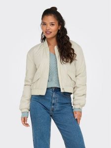 JDY Kurtka bomber Dixie 15317122 Beżowy Regular Fit. Brązowe kurtki JDY, m, bez wzorów, z syntetyku, bez kaptura. Za 129,99 zł.