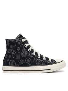 Converse Trampki Chuck Taylor All Star Paisley Pop A19184C Czarny. Czarne trampki Converse, bez wzorów, z materiału, bez zapięcia. Za 379,99 zł.