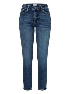 More & More Dżinsy - Skinny fit - w kolorze granatowym rozmiar: 38. Niebieskie jeansy More & More, bez wzorów, z podwyższonym stanem. Za 192,33 zł.