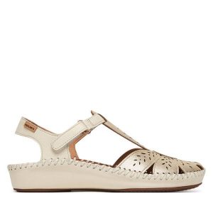 Sandały Pikolinos. Żółte sandały Pikolinos, bez wzorów, bez obcasa, na płaskiej podeszwie, bez zapięcia. Za 559,99 zł.