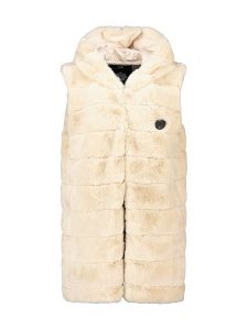 Geographical Norway Kamizelka polarowa "Uphemere" w kolorze kremowym rozmiar: XXL. Brązowe kamizelki Geographical Norway, xxl, bez wzorów, z polaru, bez kołnierzyka, bez ramiączek, bez kaptura. Za 144,24 zł.