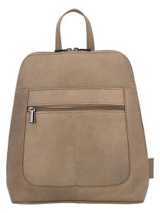 Beagles Skórzany plecak "Benidorm" w kolorze szarobrązowym - 25 x 29 x 9 cm rozmiar: onesize. Brązowe plecaki Beagles. Za 173,99 zł.