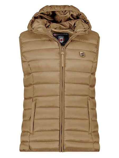 Canadian Peak Kamizelka pikowana "Vakitaleak" w kolorze szarobrązowym rozmiar: M. Brązowe kamizelki Canadian Peak, m, bez wzorów, bez kołnierzyka, bez ramiączek, bez kaptura. Za 130,81 zł.