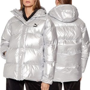 Kurtka zimowa damska Puma 589584 10. Szare kurtki Puma, na zimę, bez wzorów, bez kaptura. Za 399,00 zł.