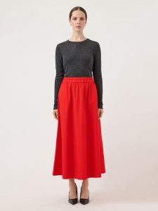 YAS Spódnica w kolorze czerwonym rozmiar: 40. Czerwone spódnice YAS, bez wzorów, z bawełny, maxi. Za 135,49 zł.