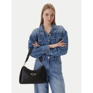 Torebka Guess. Czarne torebki klasyczne Guess, z aplikacjami, bez dodatków. Za 317,99 zł.