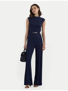 Lauren Ralph Lauren Kombinezon 200889069002 Granatowy Wide Leg. Niebieskie sukienki Lauren Ralph Lauren, m, bez wzorów, z wiskozy, bez kołnierzyka, bez ramiączek. Za 559,99 zł.