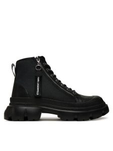 KARL LAGERFELD Trapery KL43543 Czarny. Czarne buty zimowe KARL LAGERFELD, ze skóry, bez obcasa, bez zapięcia. Za 759,99 zł.