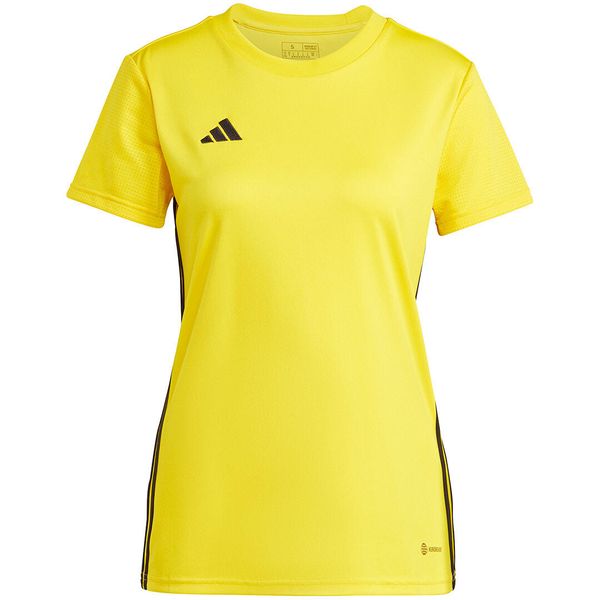 Koszulka damska adidas Tabela 23 Jersey. Czarne bluzki ADIDAS, xl, bez wzorów, z jersey, sportowe, bez kołnierzyka, bez ramiączek. Za 62,00 zł.