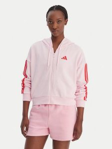 Adidas Bluza Essentials 3-Stripes KD4789 Różowy Regular Fit. Czerwone bluzy ADIDAS, m, bez wzorów, z bawełny, bez kaptura. Za 258,99 zł.