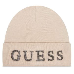 Czapka Guess. Brązowe czapki Guess, z aplikacjami. Za 109,99 zł.