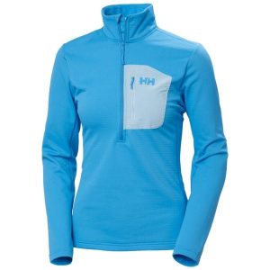 Damska bluza dresowa 1/2 z zamkiem błyskawicznym Helly Hansen Versalite. Niebieskie bluzy Helly Hansen, bez wzorów, z dresówki, bez kaptura. Za 362,50 zł.