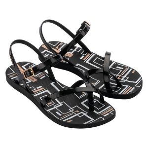 Sandały japonki damskie Ipanema Fashion Sand VIII Fem. Czarne klapki Ipanema, bez wzorów, bez obcasa. Za 119,00 zł.