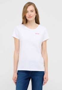 Damski T-Shirt Mustang Style Alma General White 1016748 2045. Białe t-shirty Mustang, xl, bez wzorów, bez kołnierzyka, bez ramiączek. Za 79,99 zł.