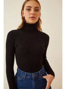 Happiness Istanbul Golf w kolorze czarnym rozmiar: 40. Czarne golfy Happiness Istanbul, bez wzorów. Za 78,10 zł.