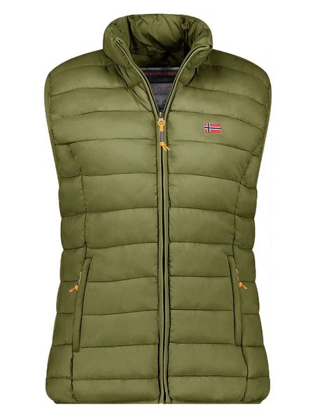 Geographical Norway Kamizelka pikowana "Vatikolor" w kolorze oliwkowym rozmiar: XXL. Zielone kamizelki Geographical Norway, xxl, bez wzorów, bez kołnierzyka, bez ramiączek, bez kaptura. Za 109,00 zł.