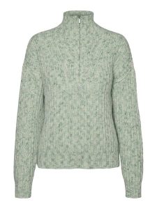 Vero Moda Sweter w kolorze zielonym rozmiar: XL. Zielone swetry oversize Vero Moda, xl, bez wzorów, ze splotem, bez ramiączek. Za 87,81 zł.