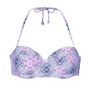 Góra od bikini O'Neill Balconette. Niebieskie bikini O'Neill, bez wzorów, z elastanu. W wyprzedaży za 82,79 zł.