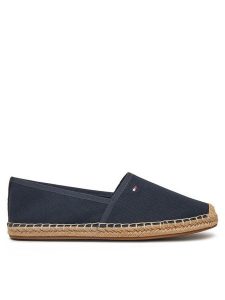 Tommy Hilfiger Espadryle Flag Canvas Espadrille FW0FW08541 Granatowy. Niebieskie espadryle TOMMY HILFIGER, bez wzorów, z materiału, bez obcasa. Za 159,99 zł.