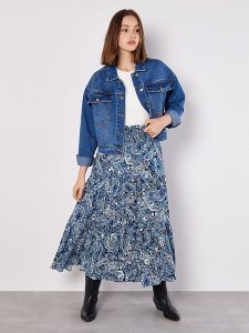 Apricot Spódnica w kolorze niebieskim rozmiar: XS. Niebieskie spódnice Apricot, na co dzień, xs, bez wzorów, maxi. Za 86,99 zł.