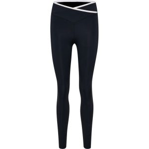 Damskie legginsy z wysokim stanem Hummel Wrap. Czarne legginsy Hummel, bez wzorów, z podwyższonym stanem. Za 279,50 zł.