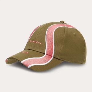 Czapka z daszkiem unisex Oakley WAVE zielona FOS901485-7D8 r L/XL. Zielone czapki Oakley, bez wzorów, z materiału, klasyczne. Za 147,40 zł.
