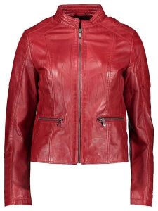 Buffalo Skórzana kurtka w kolorze czerwonym rozmiar: 36. Czerwone kurtki Buffalo, bez wzorów, ze skóry, bez kaptura. Za 326,99 zł.