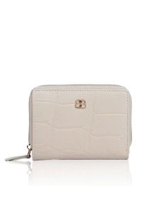 Bellicci Skórzany portfel "Veneta" w kolorze kremowym - 11 x 8 x 2 cm rozmiar: onesize. Brązowe portfele Bellicci, bez wzorów, z materiału. Za 92,42 zł.