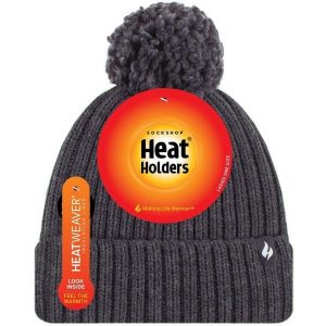 Damski Zimowy Kapelusz Ogrzewany Węglem Arden. Brązowe kapelusze HEAT HOLDERS, bez wzorów, eleganckie. Za 166,99 zł.