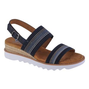 Sandały damskie, Desert Kiss Hi - Tea Time. Niebieskie buty trekkingowe Skechers, bez zapięcia. Za 259,99 zł.