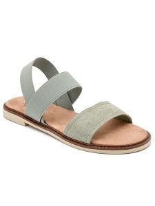 Sixth Sens Sandały w kolorze miętowym rozmiar: 38. Zielone sandały Sixth Sens, bez wzorów, z otwartym noskiem, bez obcasa, bez zapięcia. Za 100,99 zł.