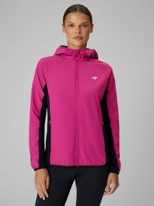 4F Bluza trekkingowa Primaloft Active damska - różowa M. Czerwone bluzy 4f, l, bez wzorów, z materiału, bez kaptura. Za 249,99 zł.